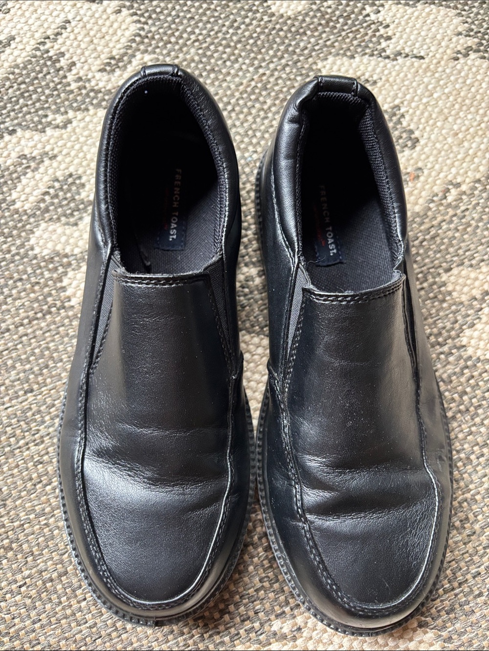 French Toast Black Slip-On School Dress Loafers